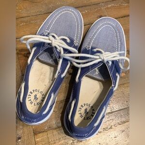 Polo Ralph Lauren Lilia lace ups women’s size 8B blue and white